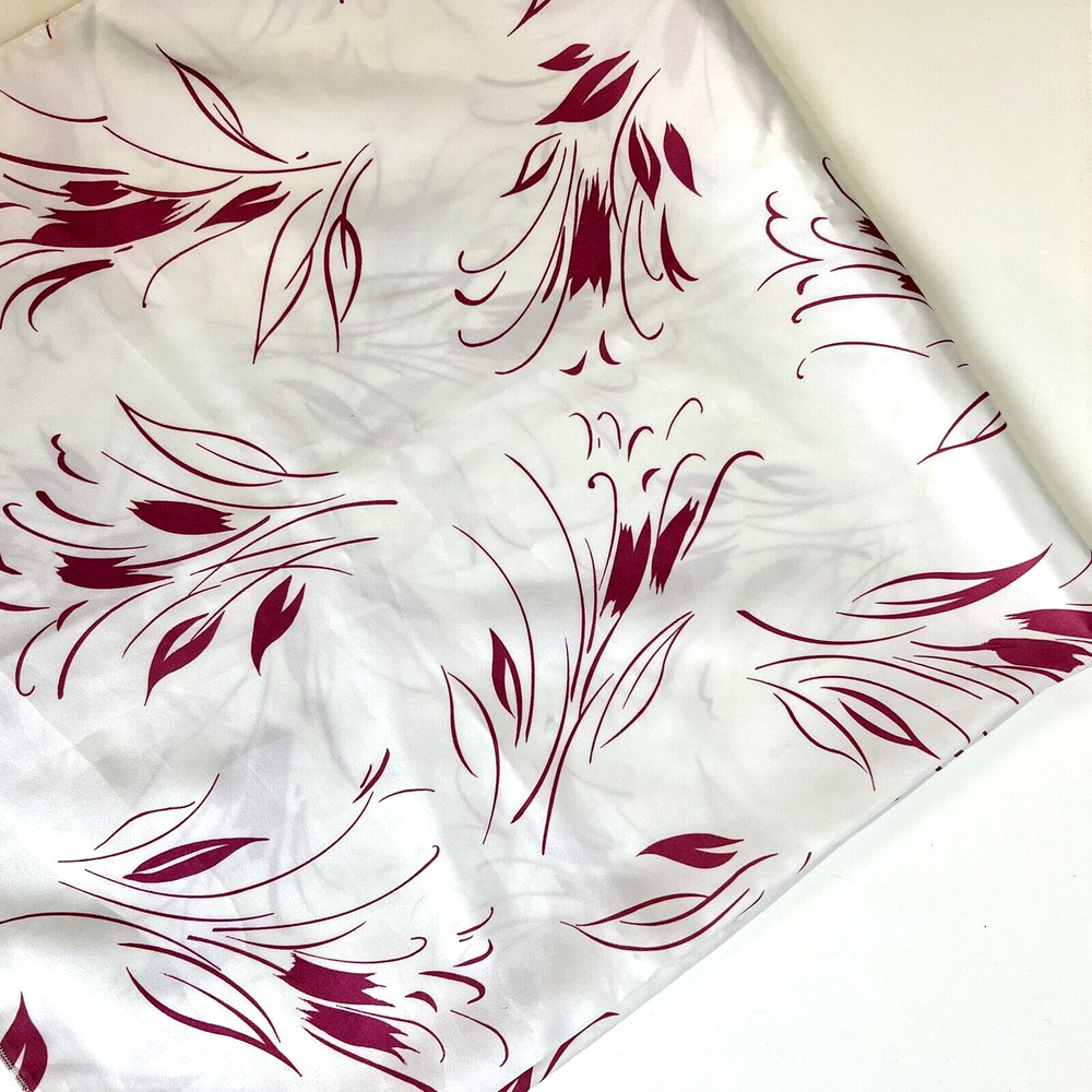 Abstract Floral Scarf 28" Square Rose Pink Off White Neck Head Fashion Accessory